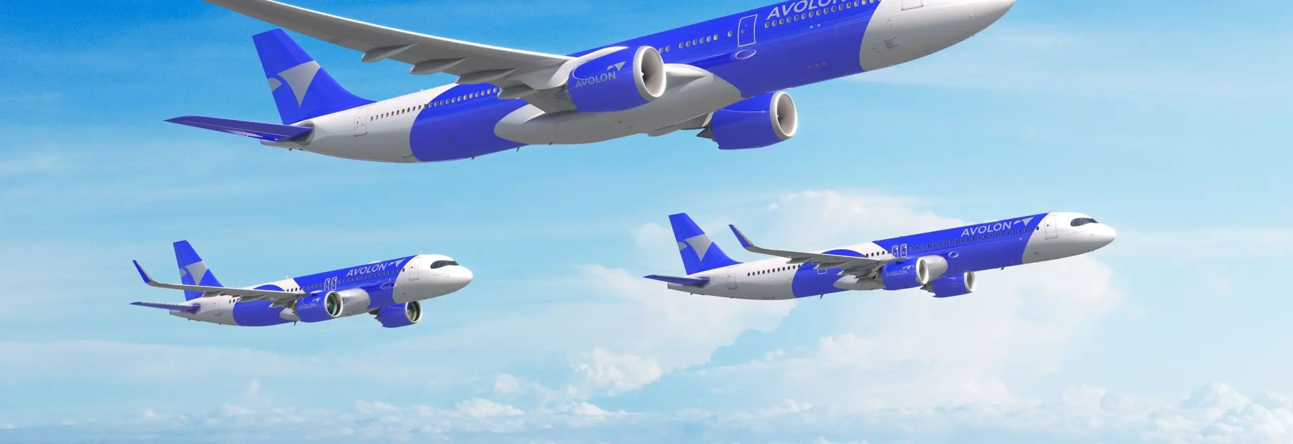 Three Airbus aircraft